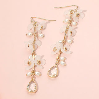 Ailani Floral Teardrop Earrings (Gold)