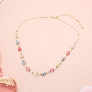 Glen Floral Beaded Necklace (Gold)
