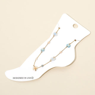 Aster Beaded Anklet (Gold)
