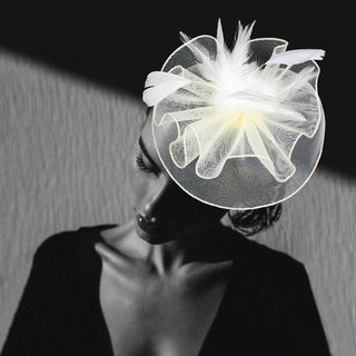 Stella Mesh Fascinator (Ivory)