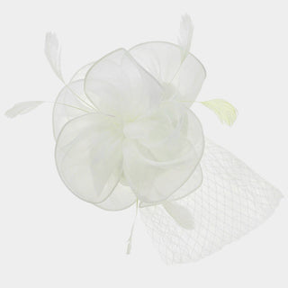 At The Race Fascinator (White)