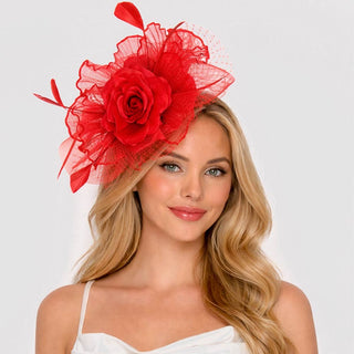 Paddock Suite Fascinator (Red)