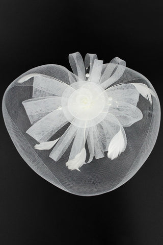 The Stretch Pearl Fascinator (White)