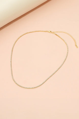 Sabrina Tennis Chain Necklace (Gold)