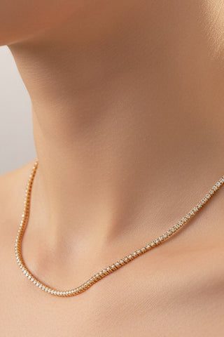 Sabrina Tennis Chain Necklace (Gold)