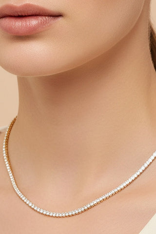 Donna Tennis Chain Necklace (Gold)