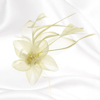 Off To The Track Fascinator (Ivory)