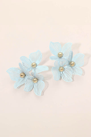 Amber Floral Statement Earrings