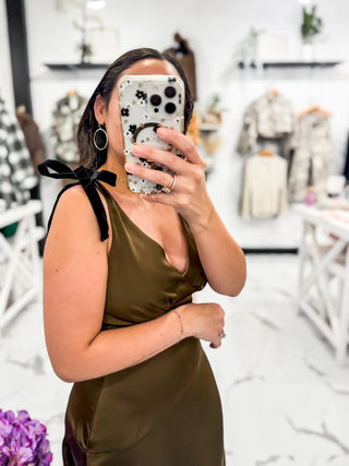 Take Me Back Midi Dress (Bronze/Black)