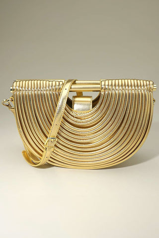 Tina Faux Leather Handbag (Gold)
