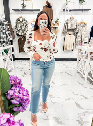 She's So Elegant Long Sleeve Top (Cream)