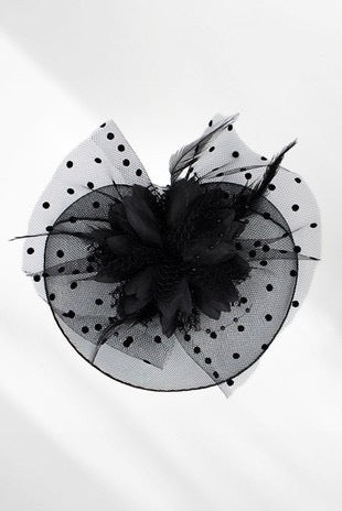 Valentina Mesh Fascinator (Black)