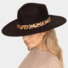Destiny Leopard Panama Hat (Black)