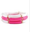 Rosanna Stackable Bracelet (Pink White)