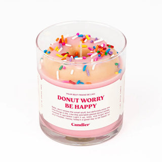 Donut Worry Be Happy Candle